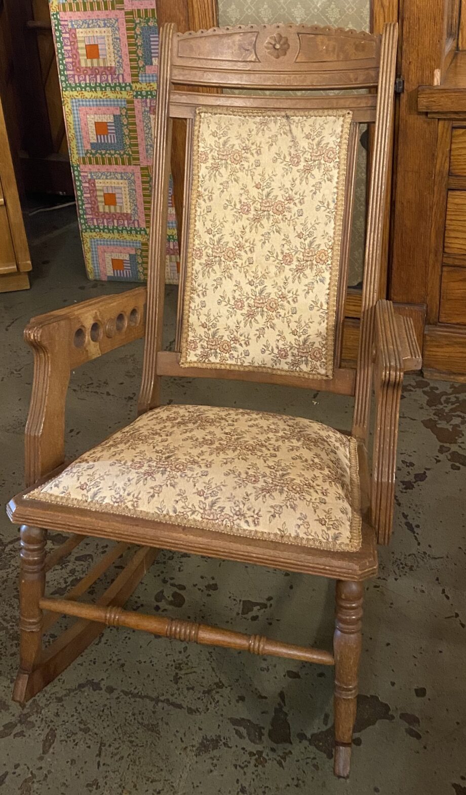 Floral Patterned Rocking Chair