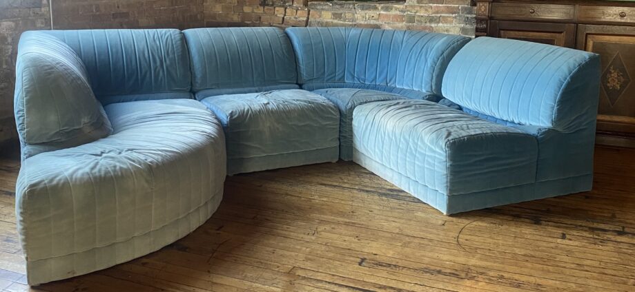 Blue Shell Sectional Sofa