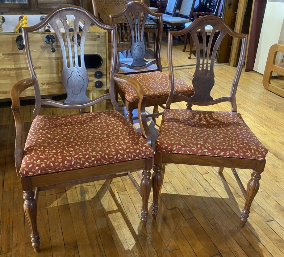 Red and Yellow Leaves Upholstered Dining Chair