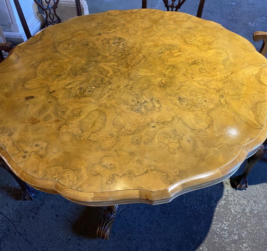 1880s Walnut Table w Claw Feet