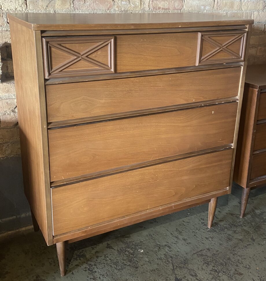 MCM 4 Drawer Dresser Highboy