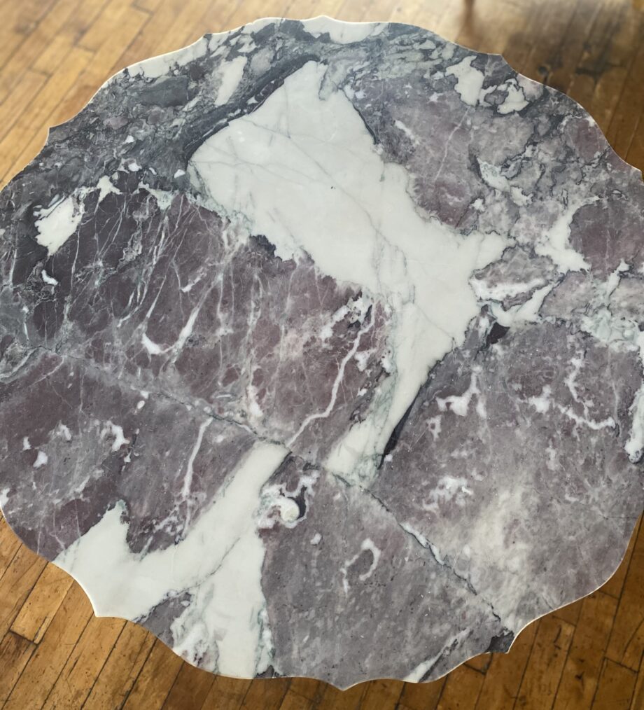 Purple Marble Top Coffee Table