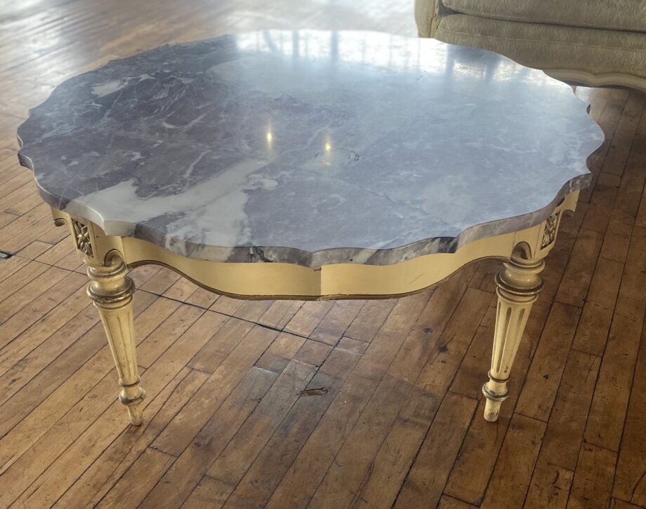 Purple Marble Top Coffee Table