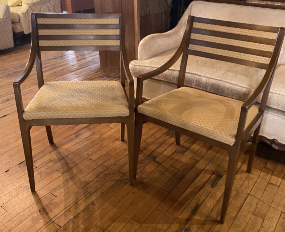 Beige and Orange Upholstered LowBack Chair