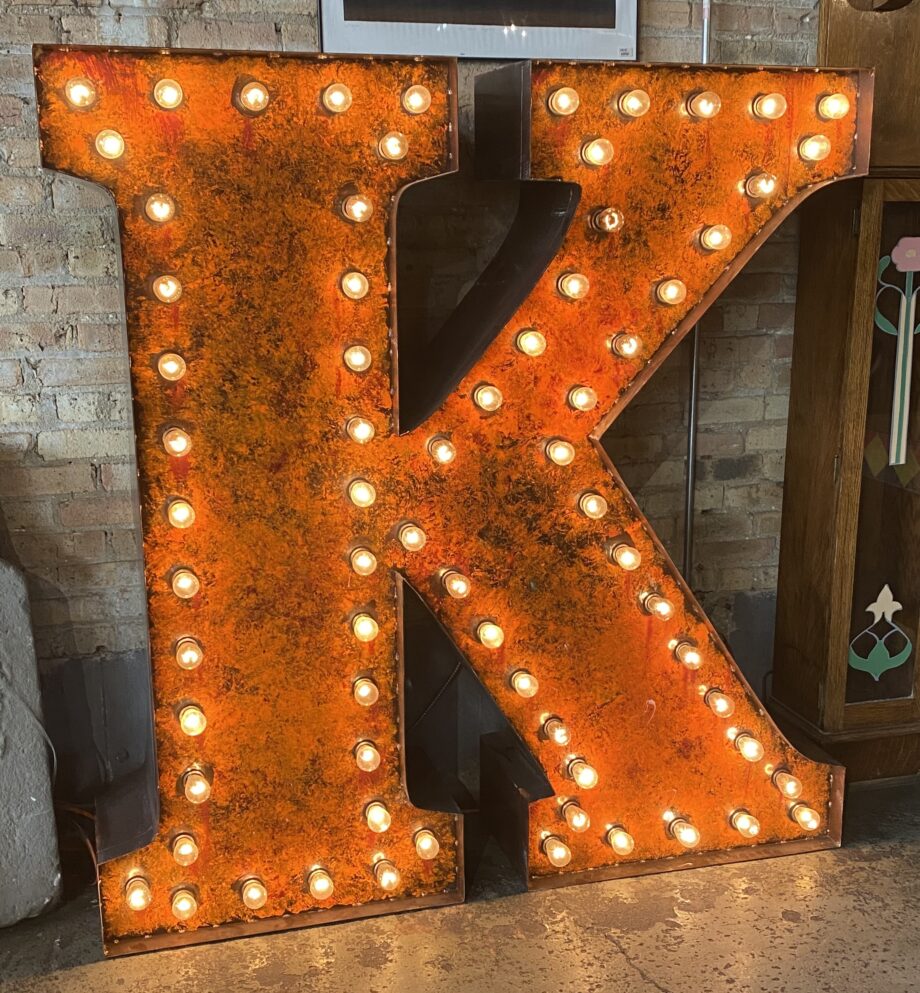 Large Light Up Letter K from Bar Takito