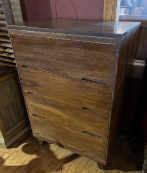4 Drawer Simple Wood MCM Dresser