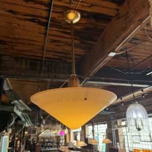 Phoenix Art Deco Milk Glass Light Fixture