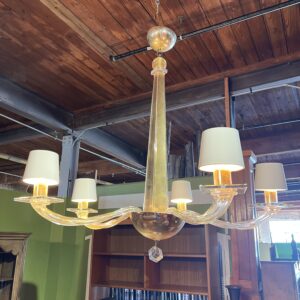 Murano Glass 5 Bulb Chandelier