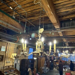 6 Bulb Nickle Chandelier