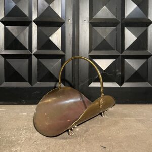 Vintage Brass Fireplace Log Holder