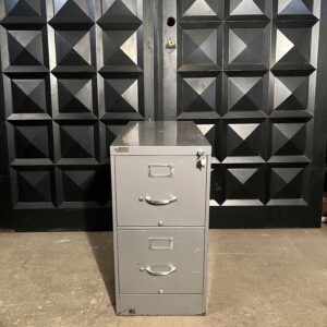 Vintage 2 Drawer File Cabinet w Key
