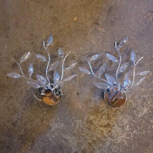 Pair Leaf Sconces