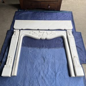 Marble Carved Half Fireplace Mantel