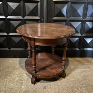 Oak Two Tier Round Entry Table