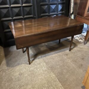 Vintage Oak Drop Leaf Floral Painted Dining Table