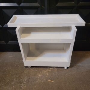 White 3 Tier Bar Cart