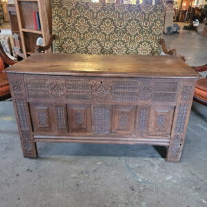 18th Century Carved Oak Blanket Chest/Coffer
