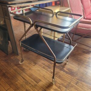 MCM Black & Gold Bar Cart