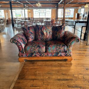 Vintage Asian Style Colorful Loveseat