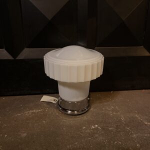Milk Glass Scalloped Flush Mount Light
