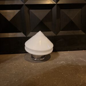 Milk Glass Conical Flush Mount Light