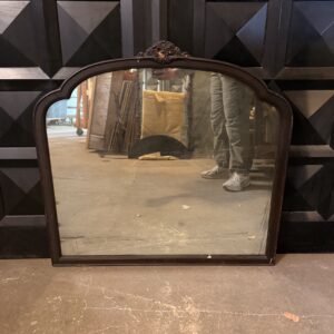 Black Arched Carved Mirror