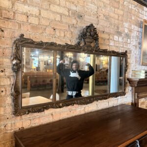 1924 Decorative Plaster Fruit and Flowers Tryptych Mirror