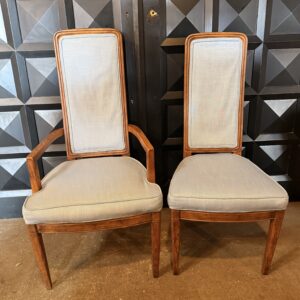 Henredon Dining Chair w Blue Upholstery