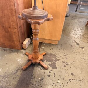 Oak Pedestal Side Table