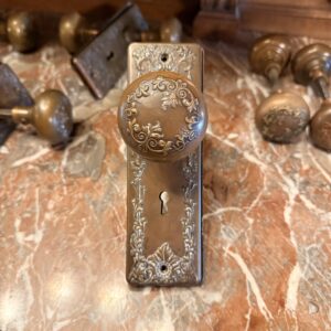 1889 Corbin Vittoria Bronze Doorknob Set