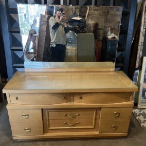 Vintage Lowboy Dresser w Mirror