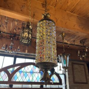 3 Light 1950s Aurora Borealis Swag Light