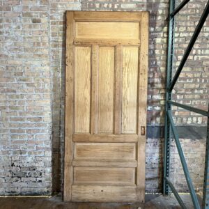 Pair 6 Panel Oak Pocket Door Set Unfinished