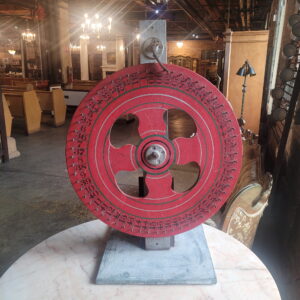 Antique Wooden Carnival Game Wheel Spinner