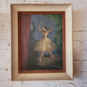PAIR Framed Ballerina Oil Paintings