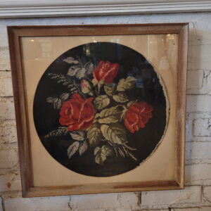 3 Rose Needle Point on Black