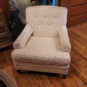 Vintage Flower Ivory Arm Chair