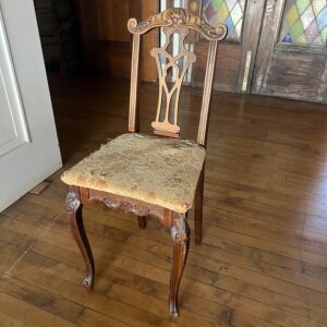 Wood Carved Vanity Chair