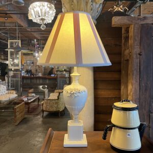 White Porcelain Floral Table Lamp
