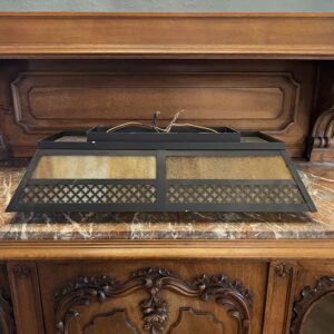 Vintage Flush Mount Amber Slag Glass light
