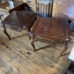 Vintage Chevron Side Table