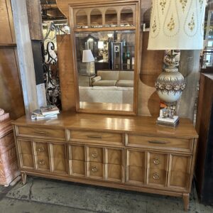 MCM Lowboy Dresser w Mirror