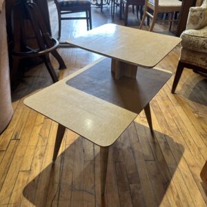 MCM Blonde Two Tier Side Table