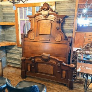 Victorian Walnut Headboard and Footboard Set