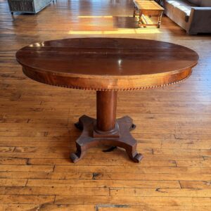 1860s Empire Mahogany Oval Parlor Table