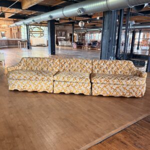 Gold Upholstered 3 Piece Sectional Sofa