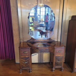 Art Deco Vanity w Mirror & 4 Drawers