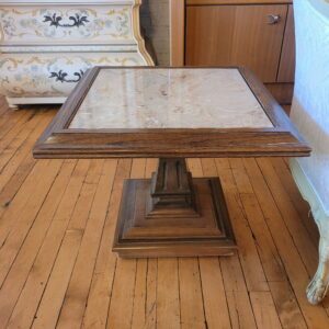 Vintage Faux Marble Square End Table