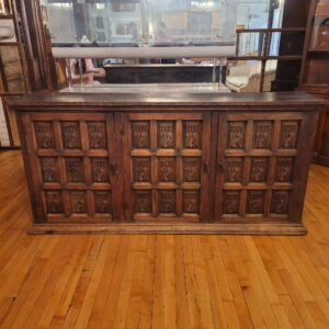 Spanish Revival Dark Wood Buffet Sideboard