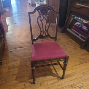 Dining Chair w Red Upholstery